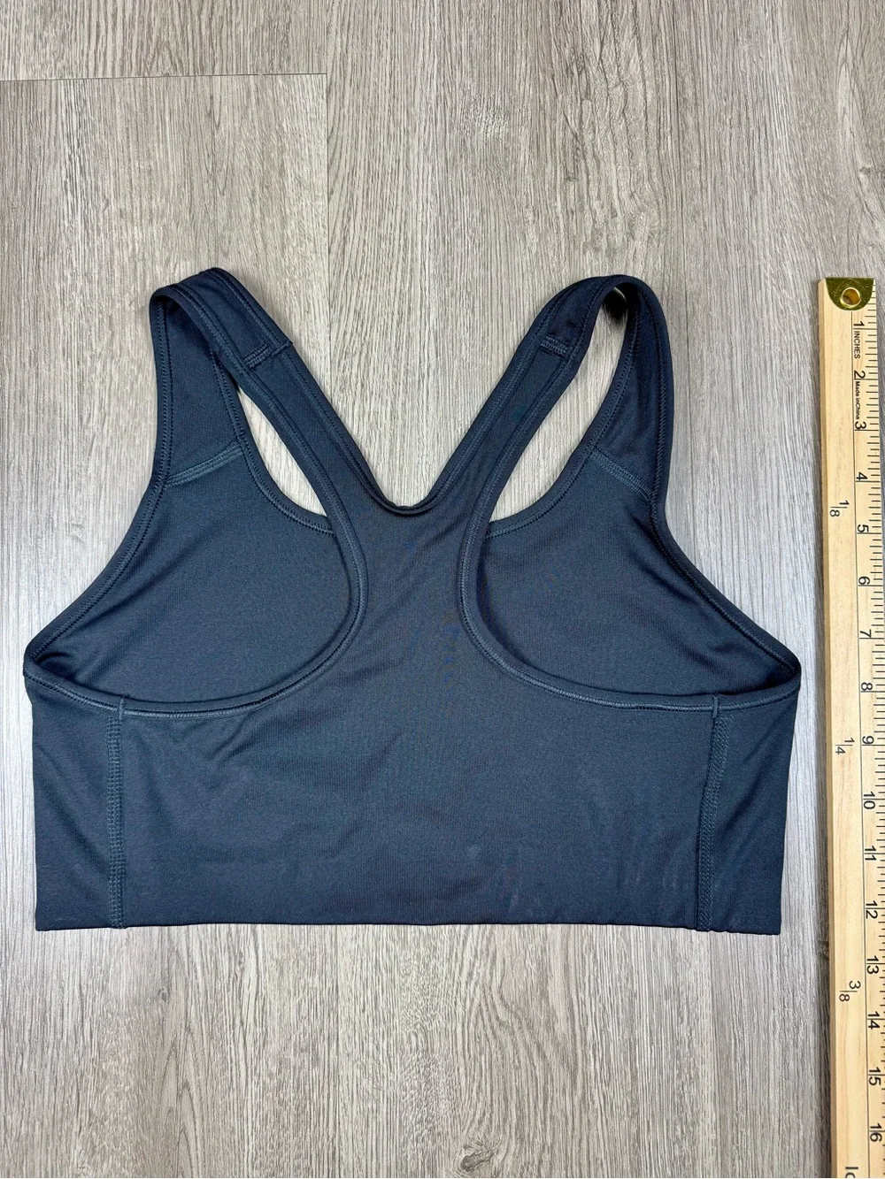 Nike Dri Fit Women's Black Logo Sports Bra White Logo Medium Support Size Large